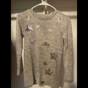 Sweater with stencil stars size l-xl for girls